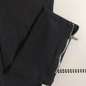 Black skinny mid-rise jeans